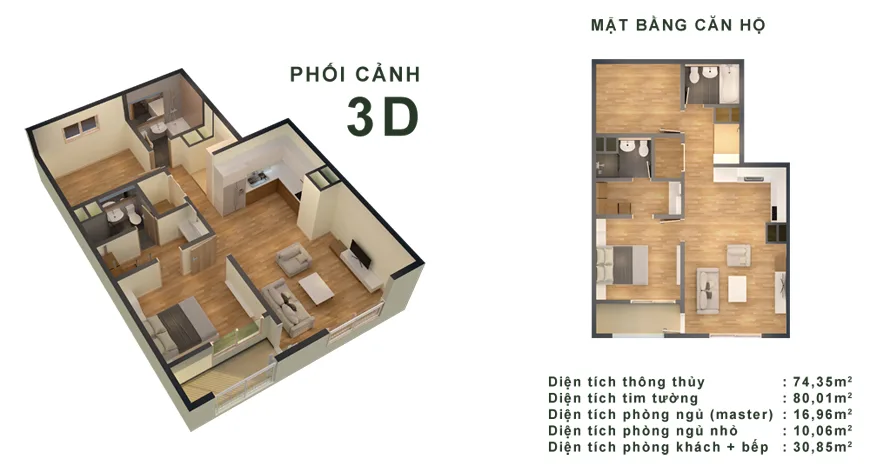 Thiết kế căn hộ chung cư Booyoung