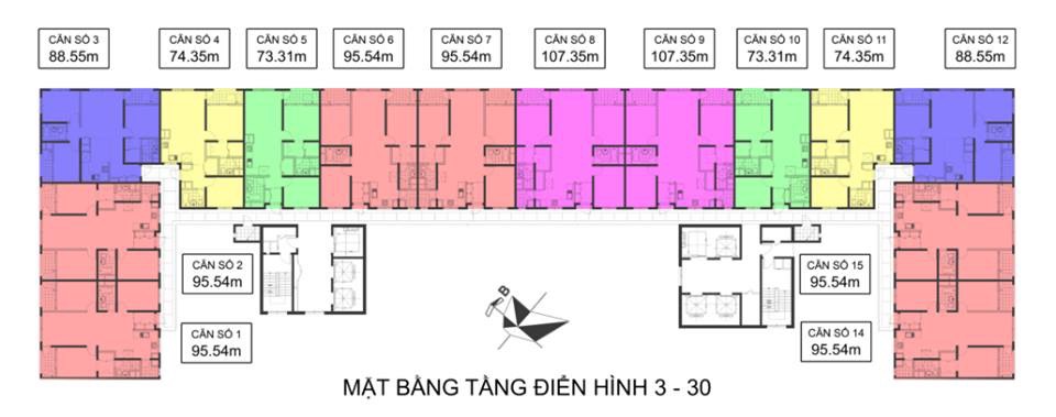 Mặt bằng tổng thể dự án Chung cư Booyoung Vina